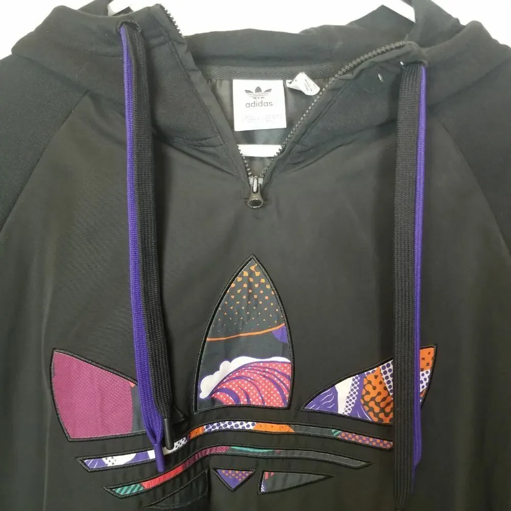 Adidas Mens 1/4 Zip Hoodie Sweatshirt M Sports Active Athletic Chinese New Year